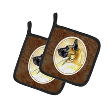 Load image into Gallery viewer, Fawn Great Dane Pot Holders - Set of 2 Decorative Kitchen Helpers | Made in the USA 7071PTHD