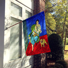 Load image into Gallery viewer, Lady with her  Pug Flag Canvas House Size