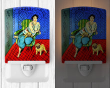 Load image into Gallery viewer, Lady with her  Fawn Pug Ceramic Night Light 7072CNL