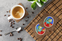 Load image into Gallery viewer, Lady with her  Fawn Pug Foam Coaster  7072FC