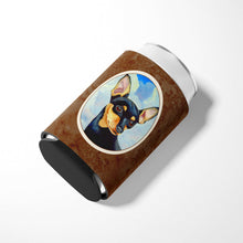 Load image into Gallery viewer, Min Pin Black and Tan Can or Bottle Hugger 7073CC