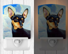 Load image into Gallery viewer, Min Pin Black and Tan Ceramic Night Light 7073CNL