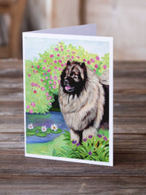 Load image into Gallery viewer, Keeshond  Greeting Cards -  Blank Note Cards – 8-Pack of Artist-Designed Cards with Envelopes