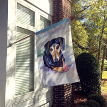 Load image into Gallery viewer, Black and Cream Dachshund Flag Canvas House Size