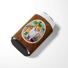 Load image into Gallery viewer, Pembroke Corgi Springtime Can or Bottle Hugger 7077CC