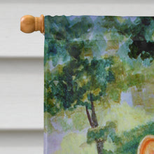 Load image into Gallery viewer, Corgi Springtime in the Garden Flag Canvas House Size