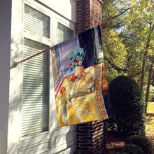 Load image into Gallery viewer, Orange Tabby Cat on the table Flag Canvas House Size