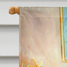 Load image into Gallery viewer, Whippet waiting on Mom Flag Canvas House Size