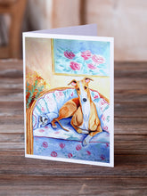 Load image into Gallery viewer, Whippet Waiting on you Greeting Cards -  Blank Note Cards – 8-Pack of Artist-Designed Cards with Envelopes