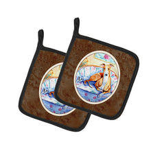 Load image into Gallery viewer, Whippet Waiting on you Pot Holders - Set of 2 Decorative Kitchen Helpers | Made in the USA 7081PTHD