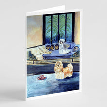 Load image into Gallery viewer, Shih Tzu Double Trouble  Greeting Cards -  Blank Note Cards – 8-Pack of Artist-Designed Cards with Envelopes