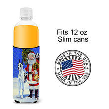 Load image into Gallery viewer, Harlequin Great Dane with Santa Claus Slim Can Hugger – Fun &amp; Functional Drink Coolers 7083MUK