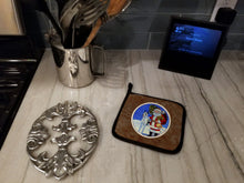 Load image into Gallery viewer, Harlequin Great Dane with Santa Claus Pot Holders - Set of 2 Decorative Kitchen Helpers | Made in the USA 7083PTHD