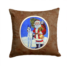Load image into Gallery viewer, Harlequin Great Dane with Santa Claus Throw Pillow - 14x14 Decorative Pillow – Art for Your Home &amp; Patio 7083PW1414