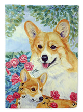 Load image into Gallery viewer, Corgi Momma's Love and Roses Garden Flag – Decorative Outdoor Yard Flag