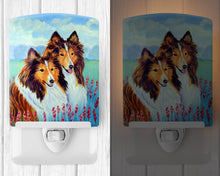 Load image into Gallery viewer, Sable Shelties Double Trouble Ceramic Night Light 7086CNL
