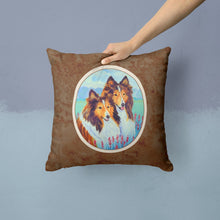Load image into Gallery viewer, Sable Shelties Double Trouble Throw Pillow - 14x14 Decorative Pillow – Art for Your Home &amp; Patio 7086PW1414