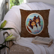 Load image into Gallery viewer, Sable Shelties Double Trouble Throw Pillow - 14x14 Decorative Pillow – Art for Your Home &amp; Patio 7086PW1414