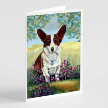 Load image into Gallery viewer, Cardigan Corgi  Greeting Cards -  Blank Note Cards – 8-Pack of Artist-Designed Cards with Envelopes