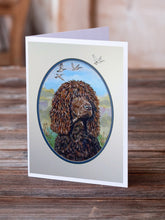 Load image into Gallery viewer, Irish Water Spaniel  Greeting Cards -  Blank Note Cards – 8-Pack of Artist-Designed Cards with Envelopes