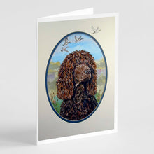Load image into Gallery viewer, Irish Water Spaniel  Greeting Cards -  Blank Note Cards – 8-Pack of Artist-Designed Cards with Envelopes