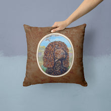 Load image into Gallery viewer, Irish Water Spaniel Throw Pillow - 14x14 Decorative Pillow – Art for Your Home &amp; Patio 7089PW1414