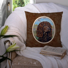 Load image into Gallery viewer, Irish Water Spaniel Throw Pillow - 14x14 Decorative Pillow – Art for Your Home &amp; Patio 7089PW1414
