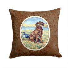 Load image into Gallery viewer, Chocolate Labrador Puppy  Throw Pillow - 14x14 Decorative Pillow – Art for Your Home &amp; Patio 7090PW1414