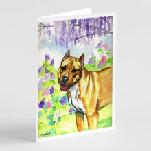 Load image into Gallery viewer, Pit Bull  Greeting Cards -  Blank Note Cards – 8-Pack of Artist-Designed Cards with Envelopes