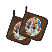 Load image into Gallery viewer, Petit Basset Griffon Vendeen Pot Holders - Set of 2 Decorative Kitchen Helpers | Made in the USA 7095PTHD