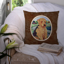 Load image into Gallery viewer, Airedale Terrier Throw Pillow - 14x14 Decorative Pillow – Art for Your Home &amp; Patio 7096PW1414