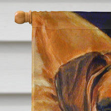 Load image into Gallery viewer, Fawn Natural Great Dane and Puppy Flag Canvas House Size
