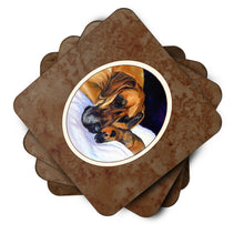 Load image into Gallery viewer, Natural Eared Fawn Great Dane Momma and Puppy Foam Coaster  7099FC