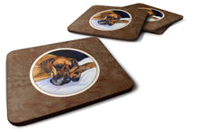 Load image into Gallery viewer, Natural Eared Fawn Great Dane Momma and Puppy Foam Coaster  7099FC