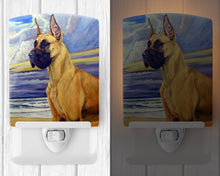 Load image into Gallery viewer, Fawn Great Dane at the beach Ceramic Night Light 7101CNL