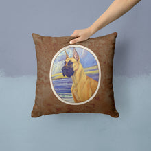 Load image into Gallery viewer, Fawn Great Dane at the beach Throw Pillow - 14x14 Decorative Pillow – Art for Your Home &amp; Patio 7101PW1414
