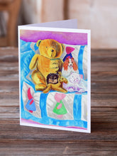 Load image into Gallery viewer, Pomeranian on the Couch Greeting Cards -  Blank Note Cards – 8-Pack of Artist-Designed Cards with Envelopes