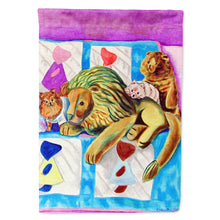 Load image into Gallery viewer, Red and white Pomeranians on the couch Flag Canvas House Size