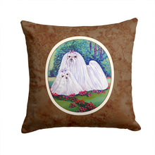 Load image into Gallery viewer, Maltese Momma and Puppy Throw Pillow - 14x14 Decorative Pillow – Art for Your Home &amp; Patio 7104PW1414
