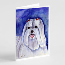 Load image into Gallery viewer, Maltese  Greeting Cards -  Blank Note Cards – 8-Pack of Artist-Designed Cards with Envelopes