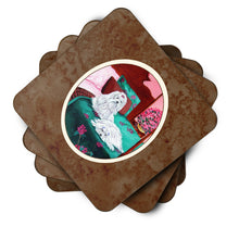 Load image into Gallery viewer, Maltese and puppy waiting on you Foam Coaster  7110FC