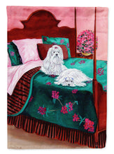Load image into Gallery viewer, Maltese Waiting on Mom Garden Flag – Decorative Outdoor Yard Flag