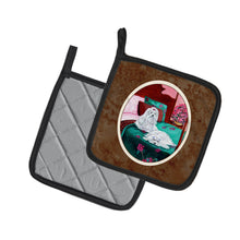 Load image into Gallery viewer, Maltese and puppy waiting on you Pot Holders - Set of 2 Decorative Kitchen Helpers | Made in the USA 7110PTHD