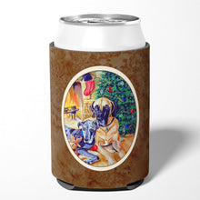 Load image into Gallery viewer, Fawn and Blue Great Dane waiting on Christmas Can or Bottle Hugger 7111CC