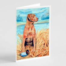 Load image into Gallery viewer, Chesapeake Bay Retriever Greeting Cards -  Blank Note Cards – 8-Pack of Artist-Designed Cards with Envelopes
