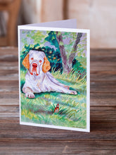 Load image into Gallery viewer, Clumber Spaniel  Greeting Cards -  Blank Note Cards – 8-Pack of Artist-Designed Cards with Envelopes
