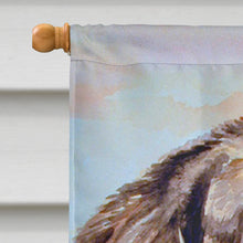 Load image into Gallery viewer, Chocolate Brown Newfie Newfoundland Flag Canvas House Size