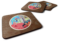 Load image into Gallery viewer, Lady with her Boston Terrier Foam Coaster  7120FC