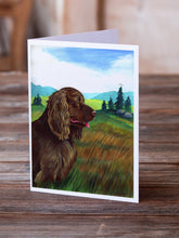 Load image into Gallery viewer, Sussex Spaniel  Greeting Cards -  Blank Note Cards – 8-Pack of Artist-Designed Cards with Envelopes