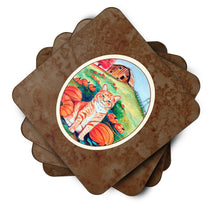 Load image into Gallery viewer, Tabby Cat in Pumpins Foam Coaster  7123FC